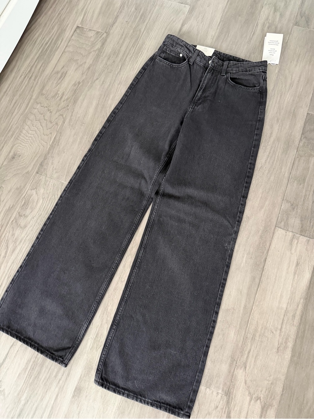 Womens Wide Leg Black Jeans